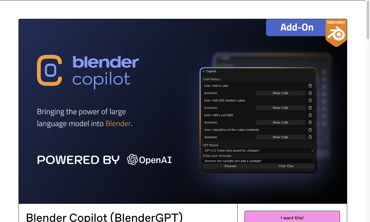 Blender Copilot — превью
