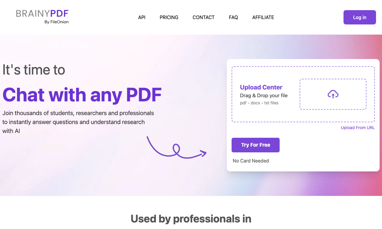 BrainyPDF — интерфейс