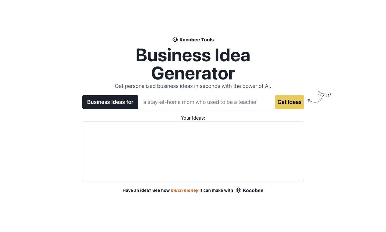 Business Idea Generator — превью