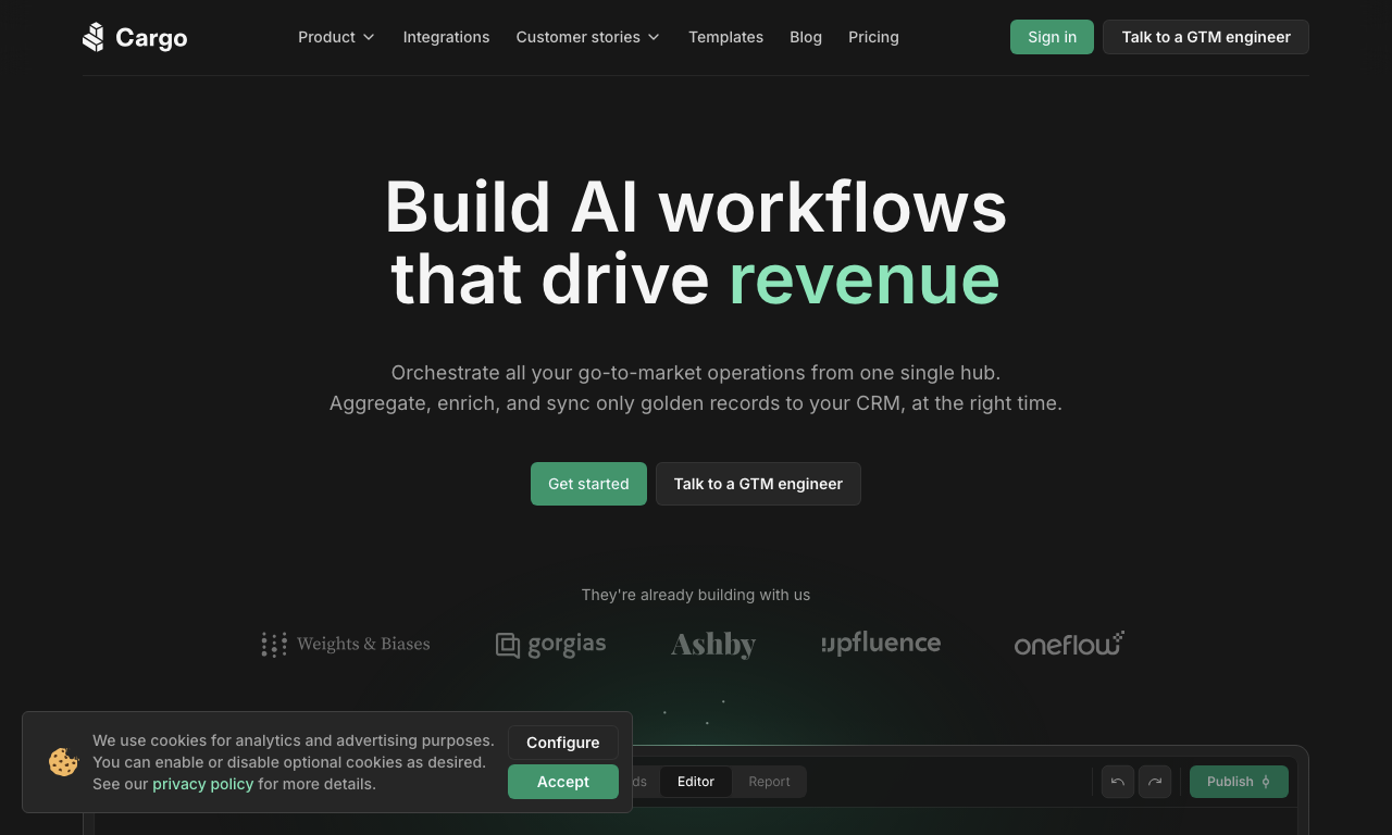 Cargo — интерфейс