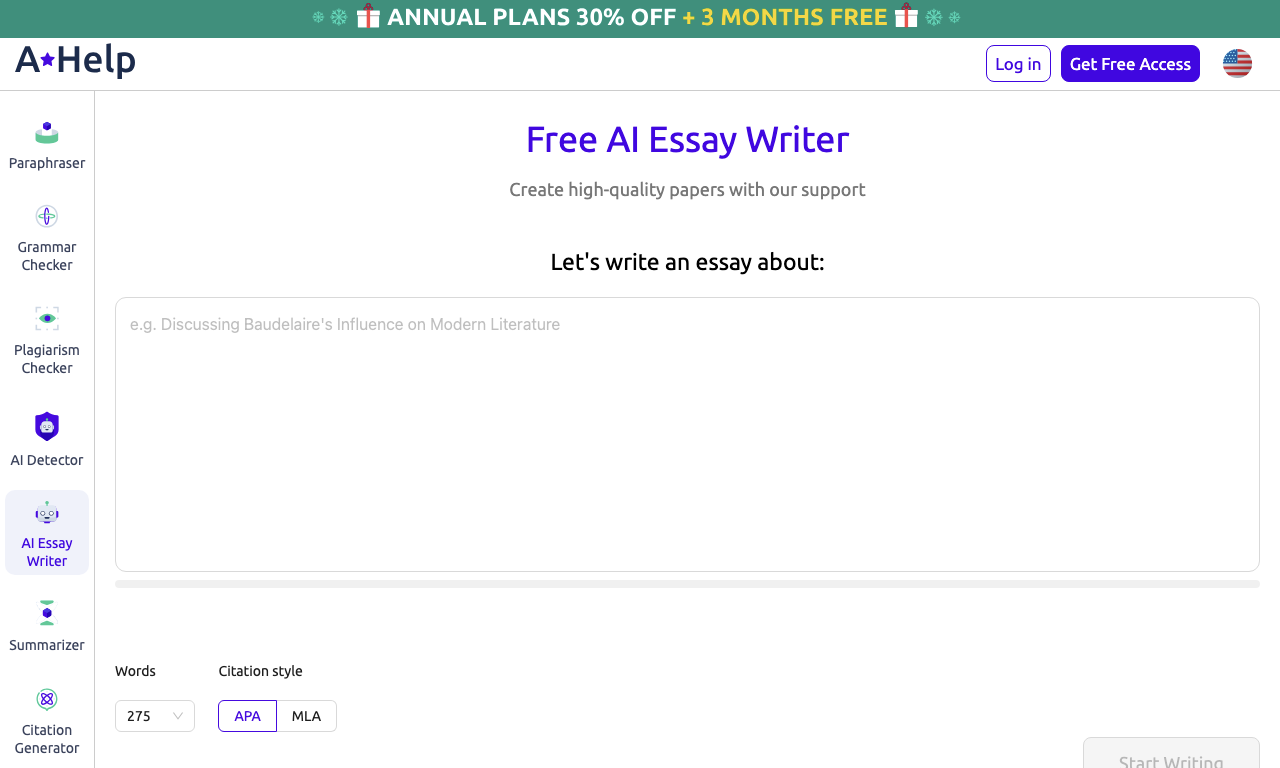 AcademicHelp AI Writer — превью