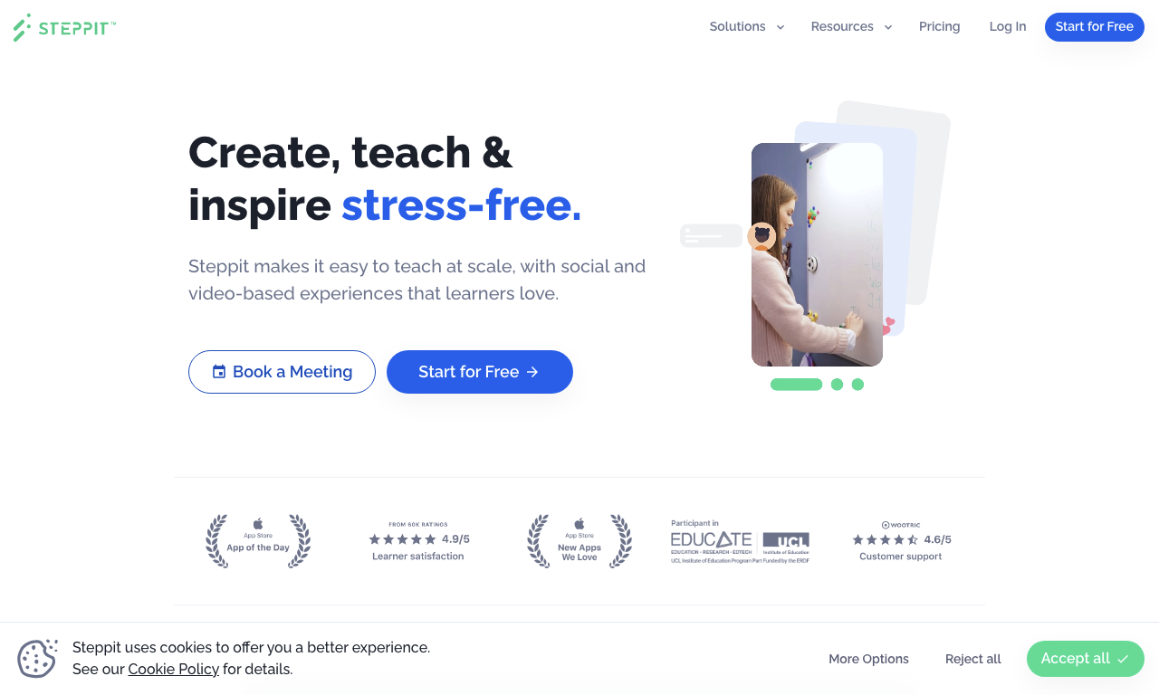 Steppit — интерфейс