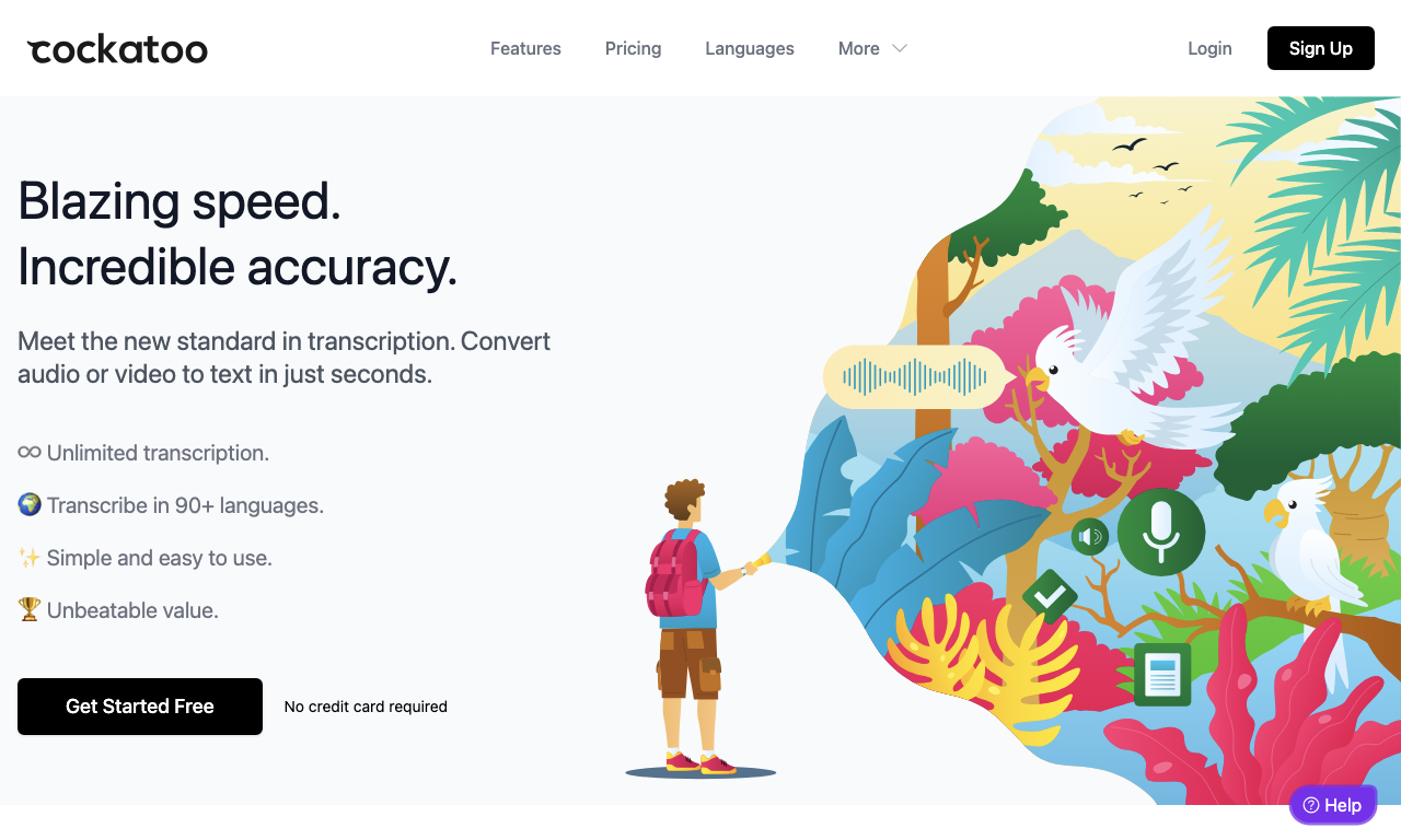 Cockatoo — интерфейс