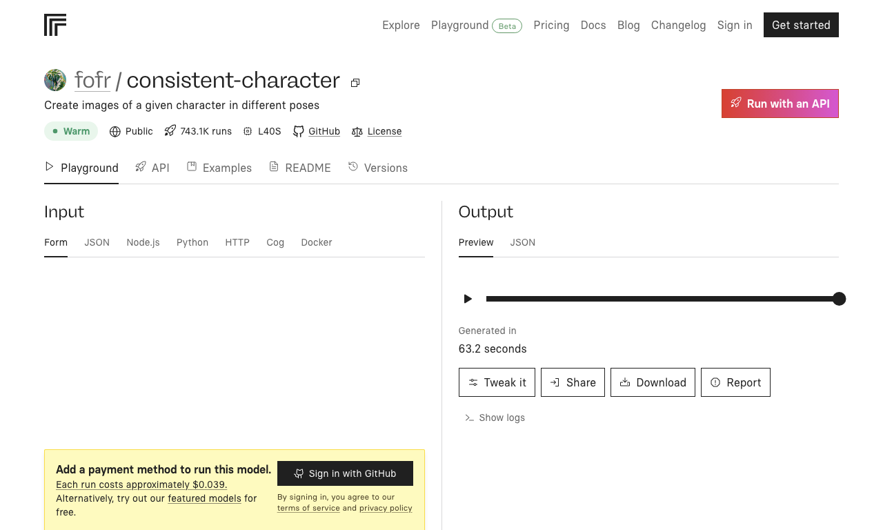 Consistent Character by fofr — превью