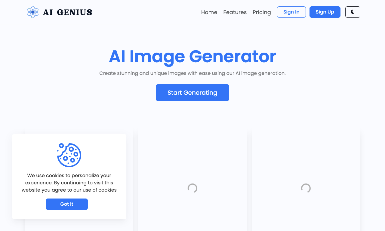 AI GENIUS — интерфейс