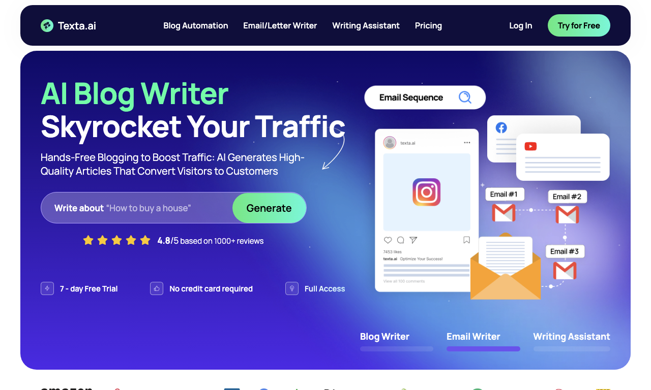 Texta — интерфейс