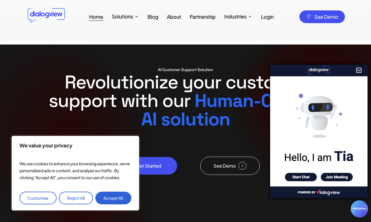 Dialogview — интерфейс