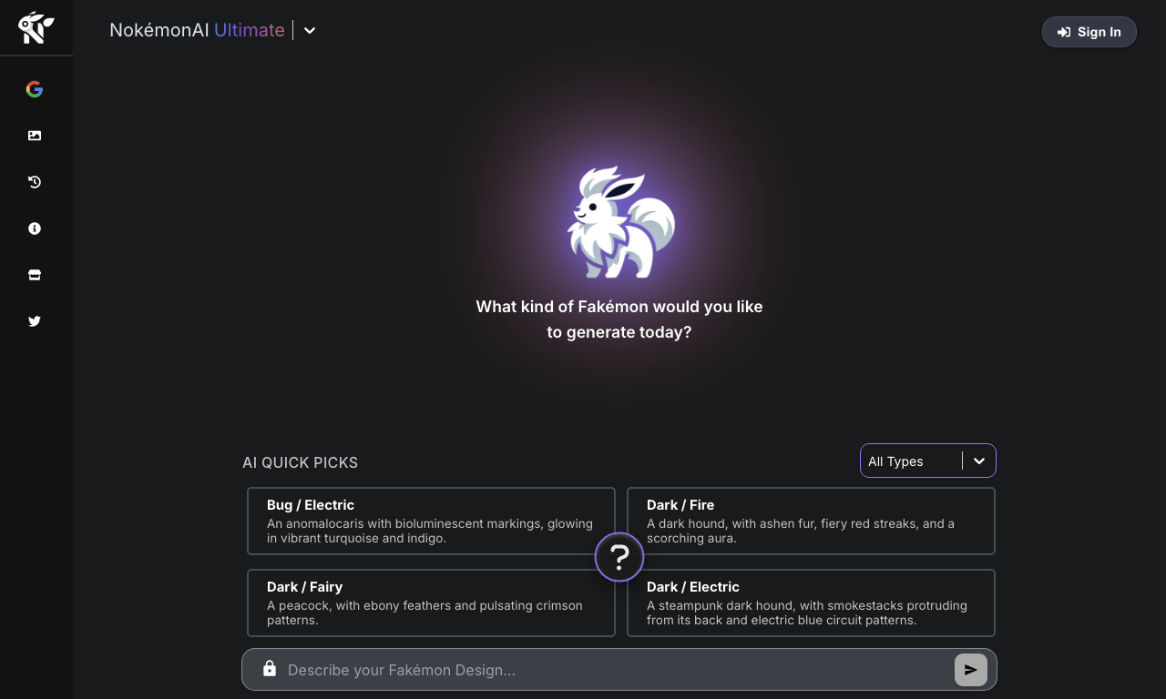 AI Pokemon generator — превью