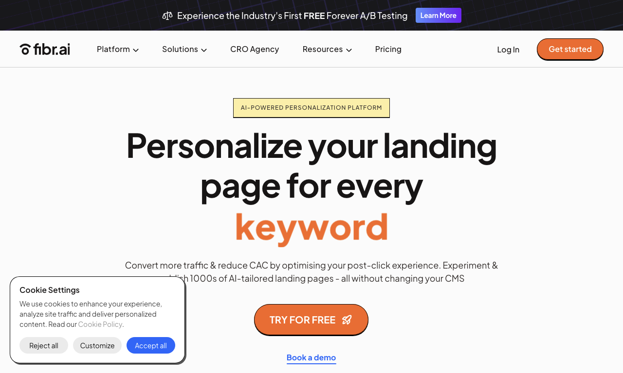 fibr AI — интерфейс