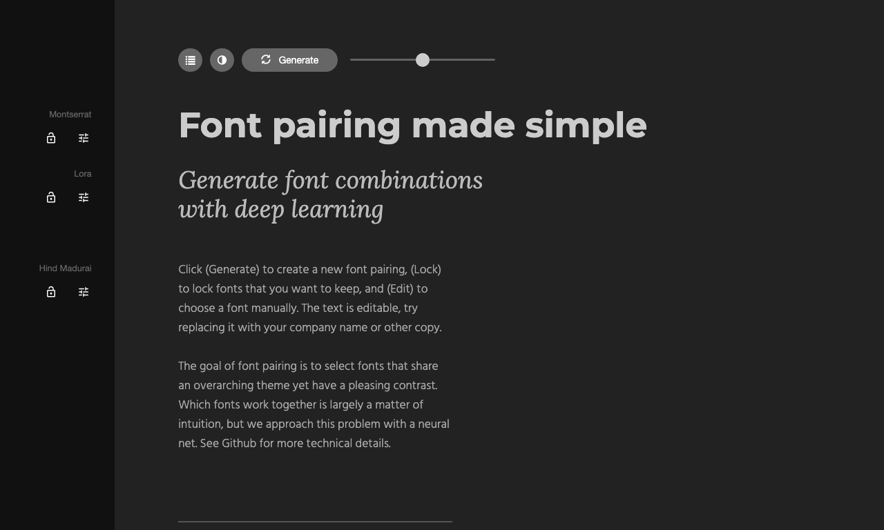 FontJoy — интерфейс