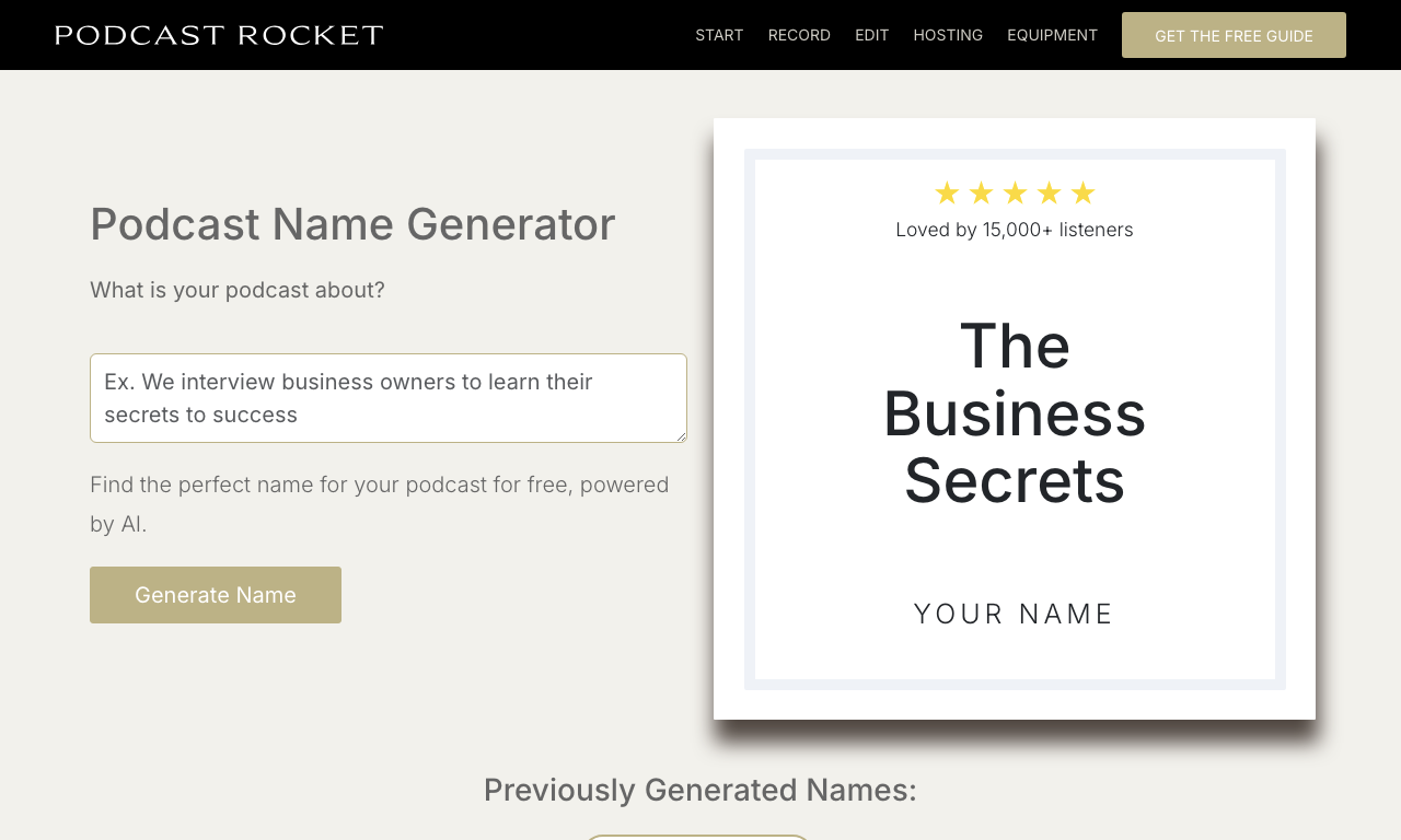 Podcast Name Generator — интерфейс