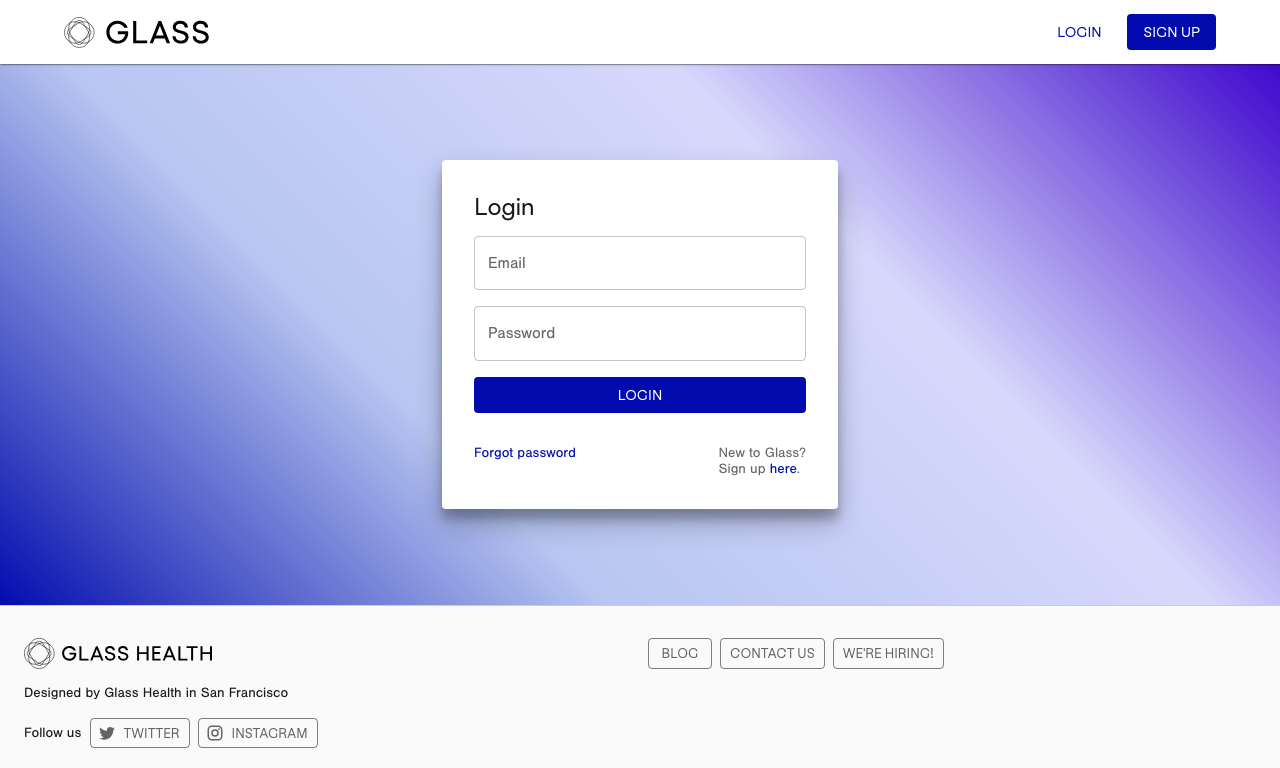 Glass.health — интерфейс