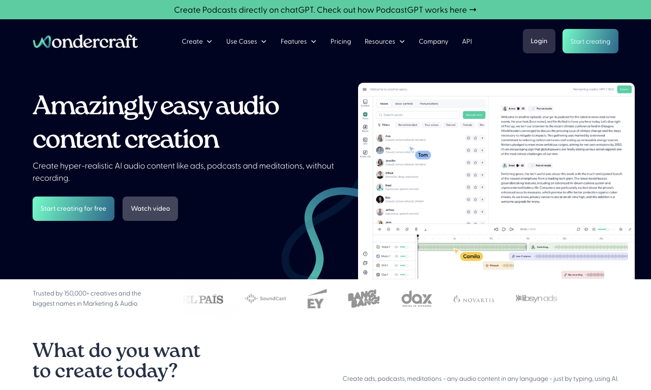 Wondercraft — интерфейс