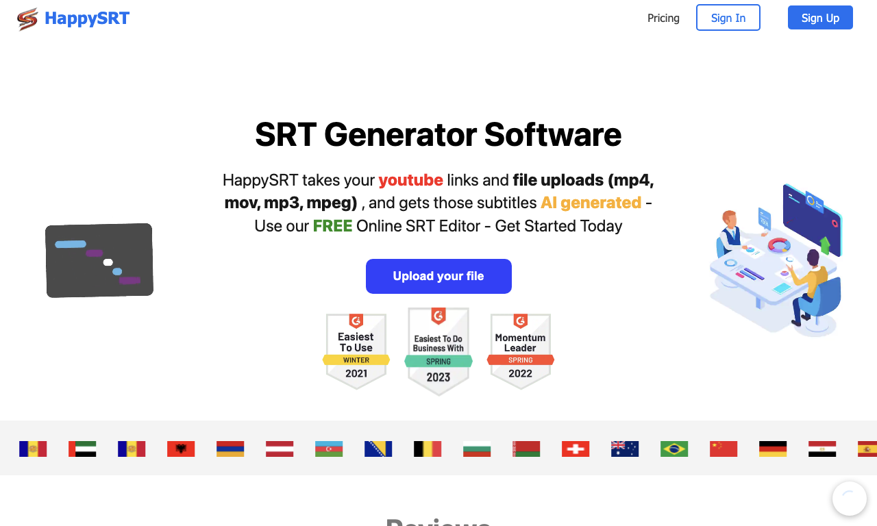 HappySRT — интерфейс