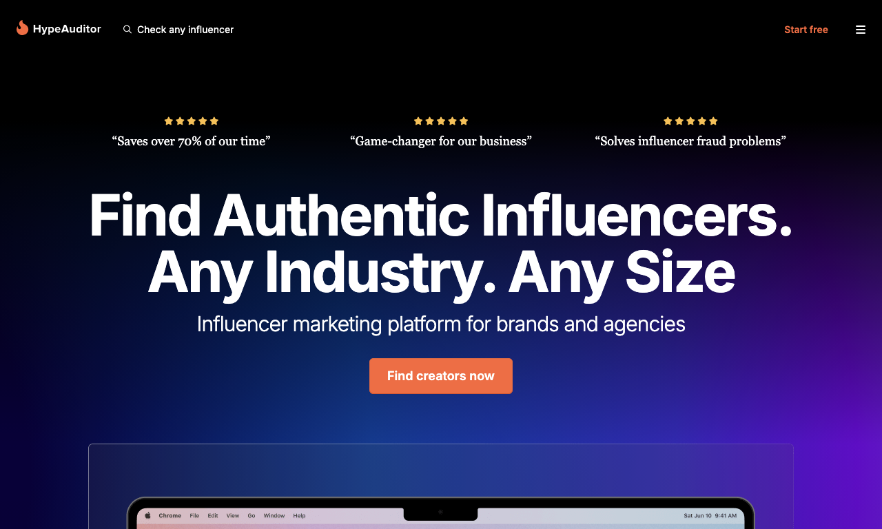 HypeAuditor — интерфейс