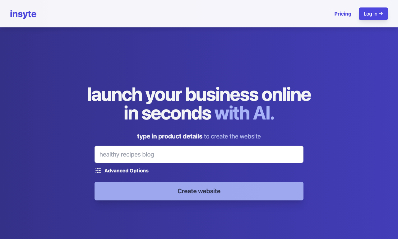 Insyte AI — интерфейс