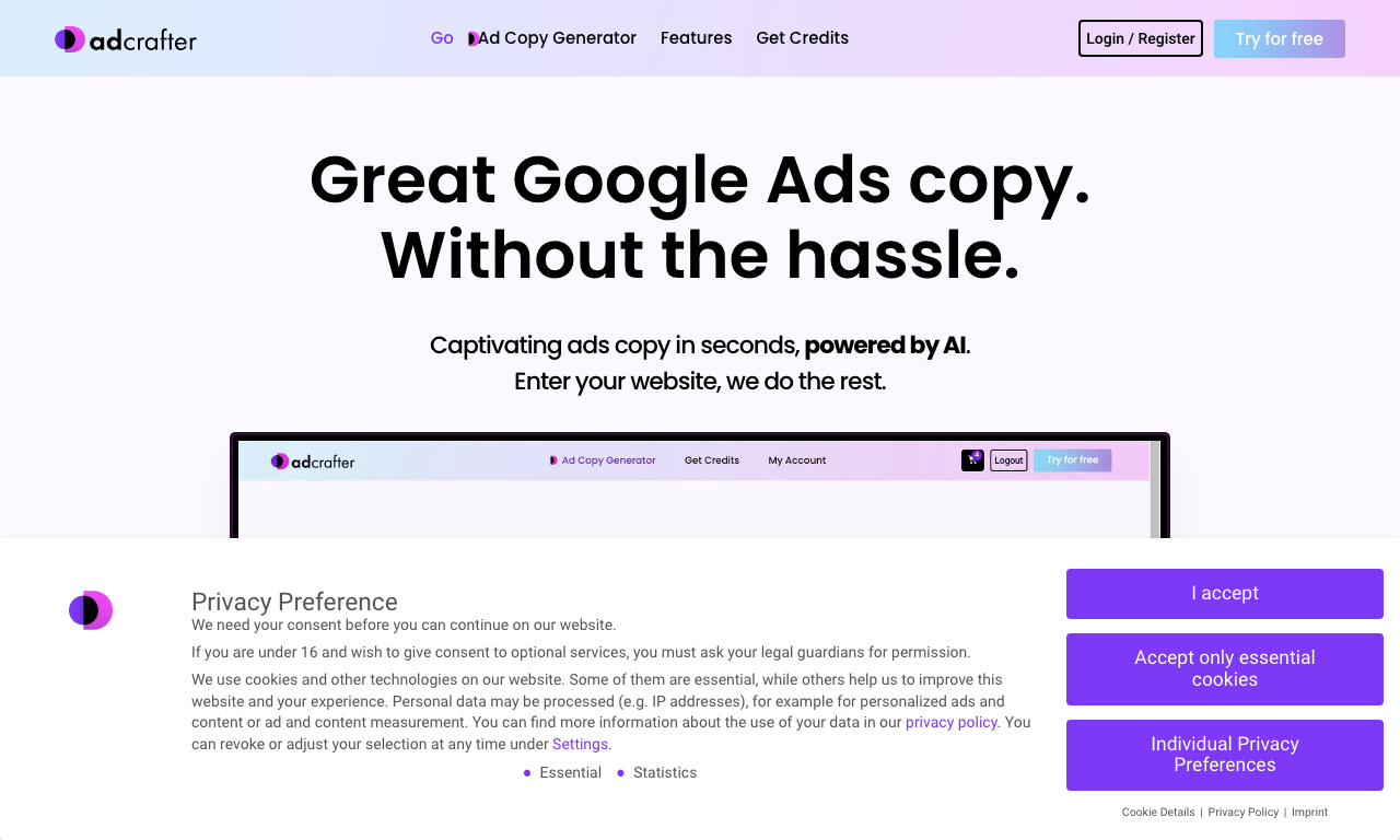 Adcrafter AI — превью