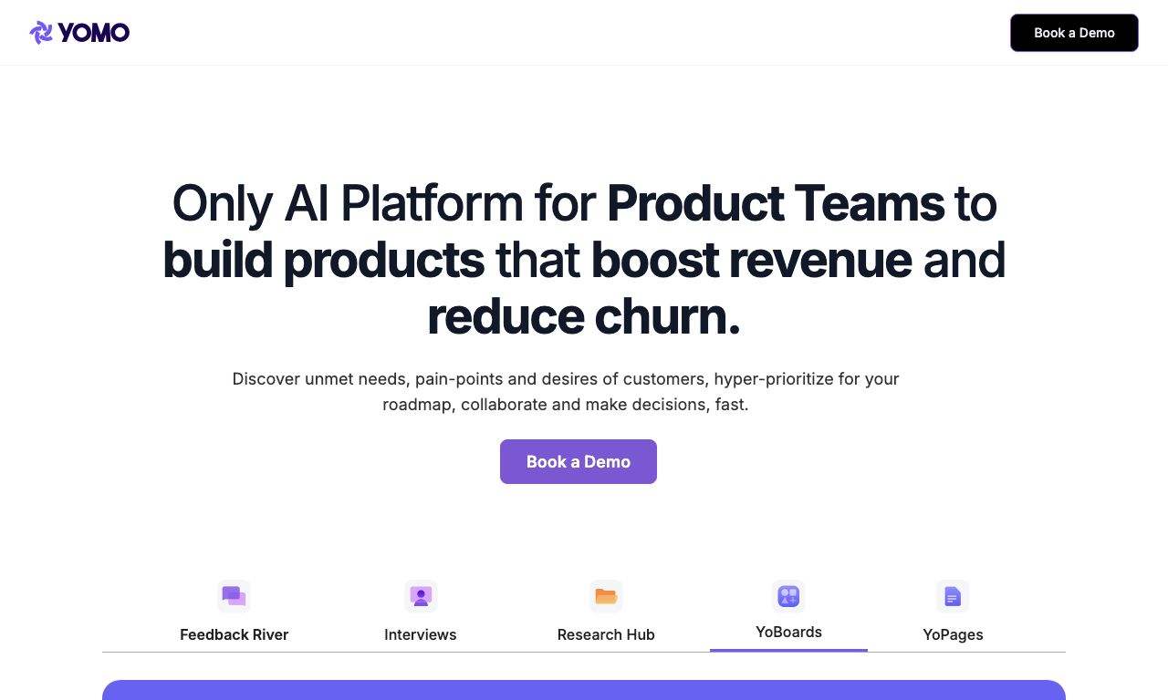 YOMO AI — интерфейс