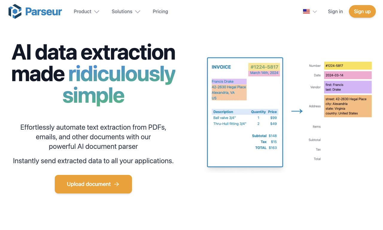 Parseur — интерфейс