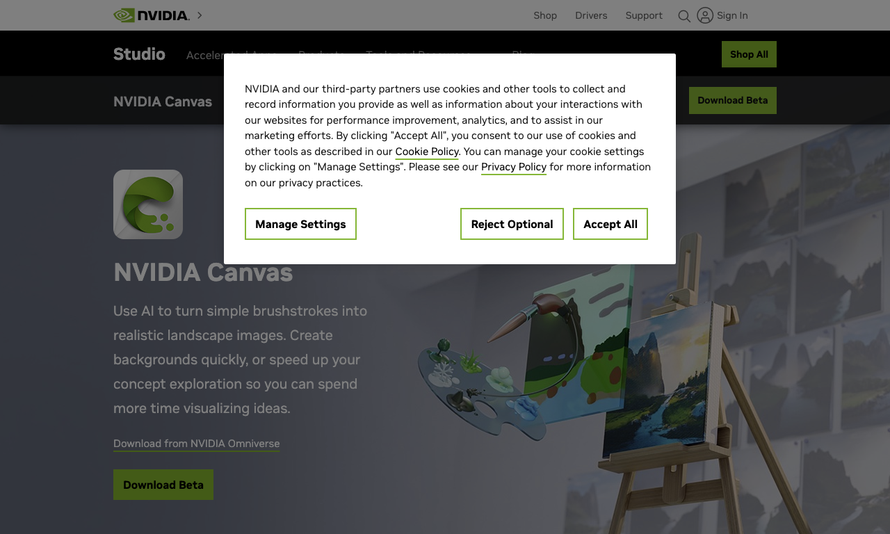 NVIDIA Canvas — превью
