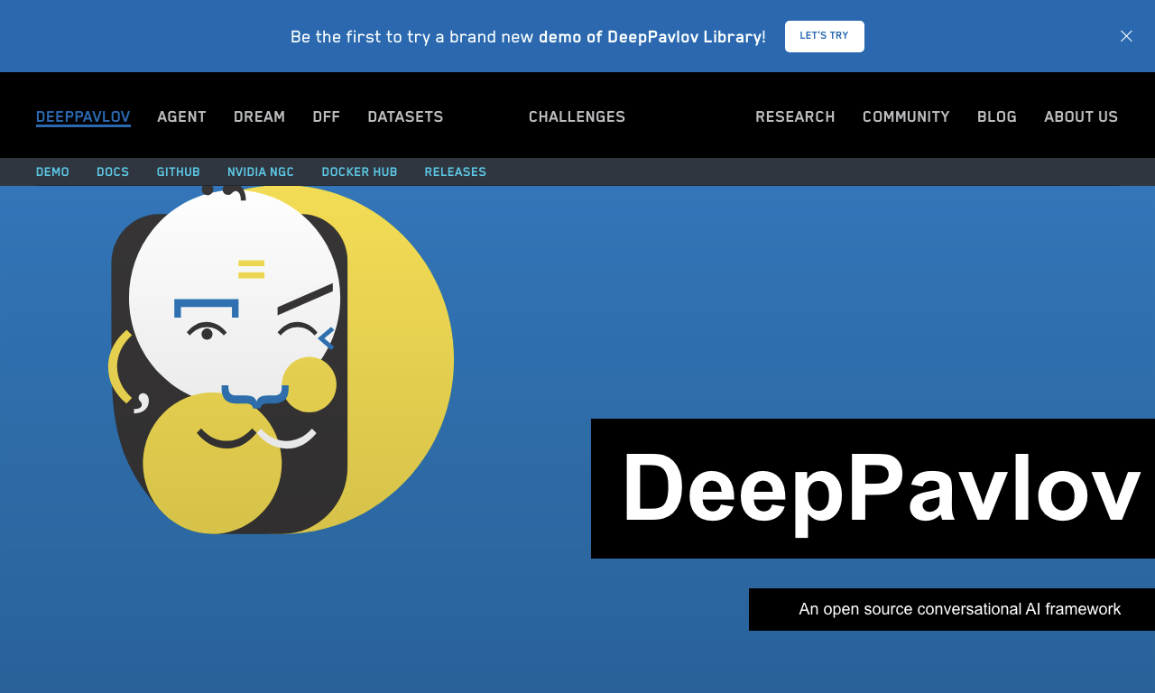 Deeppavlov.ai — интерфейс