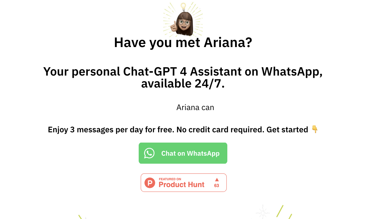 Ariana AI — интерфейс
