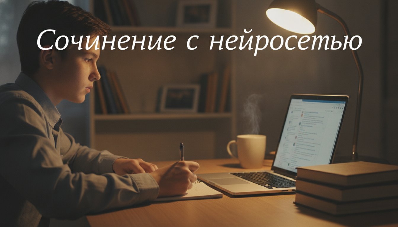 Обложка статьи «Написать сочинение нейросетью: сервисы и как правильно»