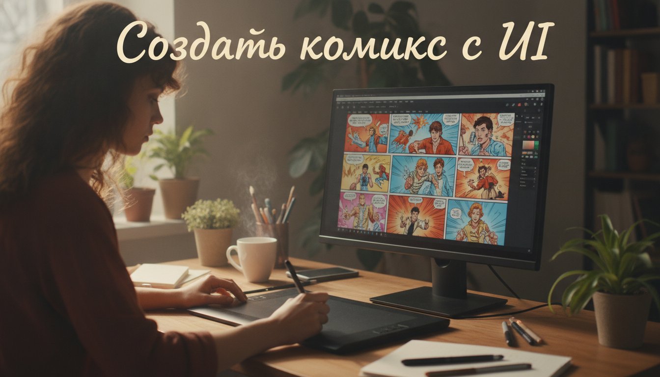 Обложка статьи «Генератор комиксов нейросетью: топ-6 сервисов и гайд»